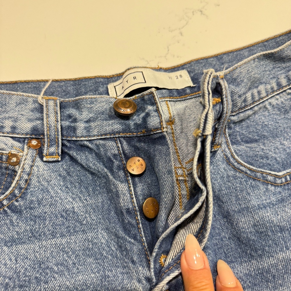 Ayr Button Fly Jean Shorts - image 4